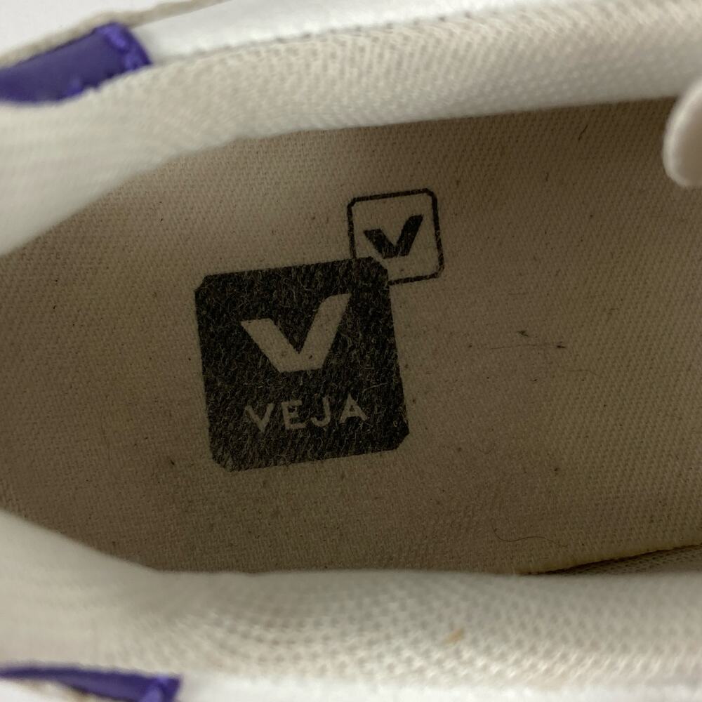 Veja White Pink Purple Lethear Sneaker Womens Size 5 - Picture 8 of 9